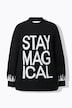 Pullover, STAY MAGICAL Schriftzug, Ballonärmel
