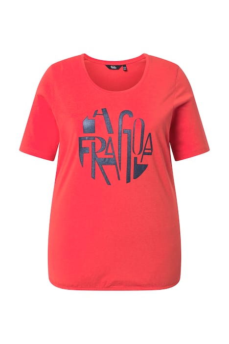 Tričko s nápisem, kulatý výstřih, polo rukávy, elastický lem