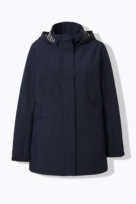 Veste Softshell HYPRAR à capuche, modèle imperméable, coupe évasée