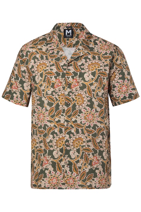 Pánská košile, polo rukávy, cuba límec, hranatý střih, celoplošný potisk, do velikosti 8XL