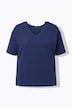 T-Shirt, Schulterschlitze, Oversized, V-Ausschnitt, Halbarm
