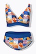 bikini, ruitpatroon, softcups, verstelbare bandjes