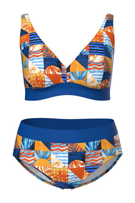 Bikiny, kostkovaný vzor, měkké košíčky, nastavitelná ramínka podprsenky