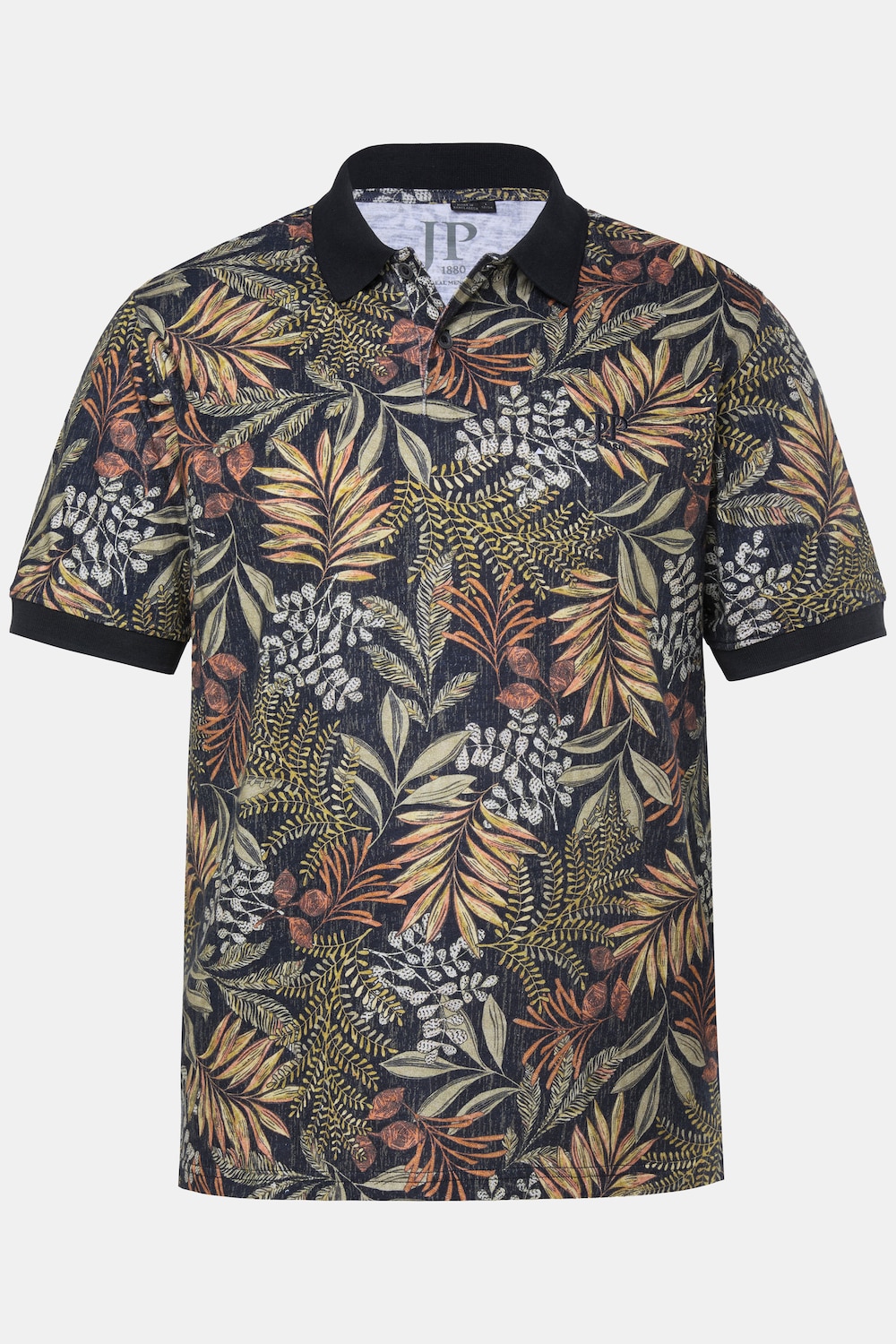 JP1880 poloshirt, korte mouwen, structuurjersey, bloemmotief, tot 8XL