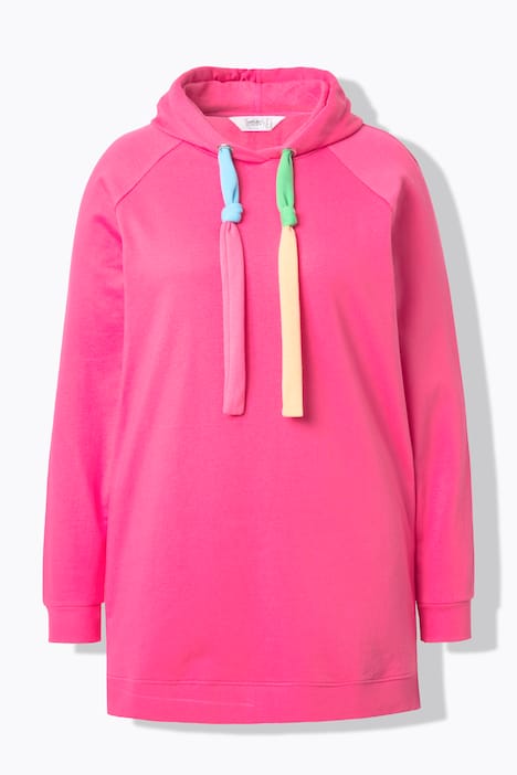 Hoodie, Kapuze mit farbigen Bindebändern