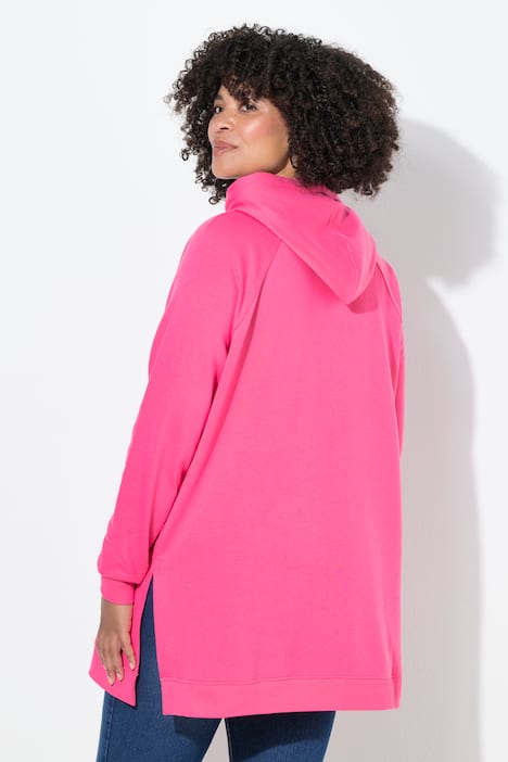 Hoodie, Kapuze mit farbigen Bindebändern