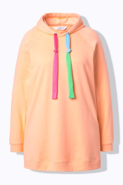 Hoodie, Kapuze mit farbigen Bindebändern