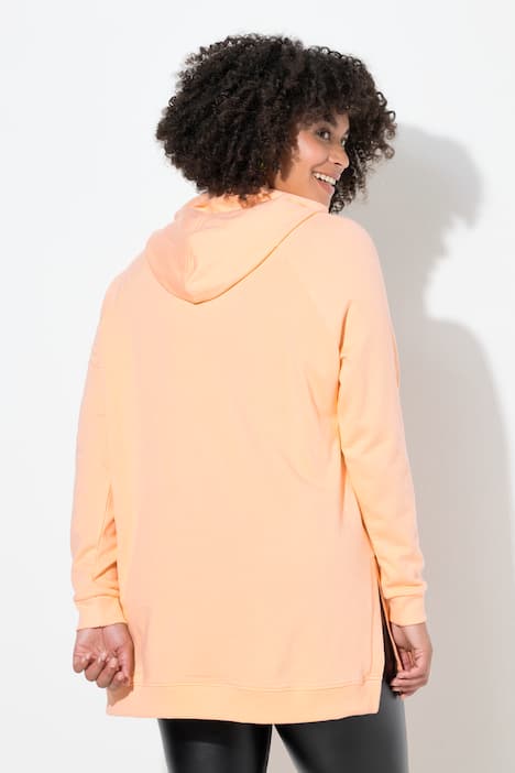 Hoodie, Kapuze mit farbigen Bindebändern