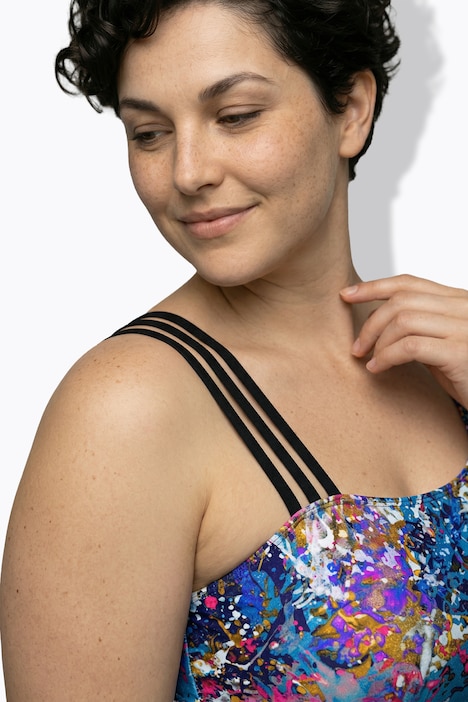 Bikini, Glitzerdruck, Softcups, Dreierträger