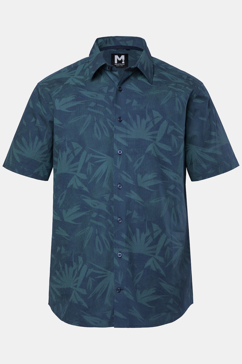 skjorte, kortærmet, Kent-krave, blomstermønster, Comfort Fit, til 8XL