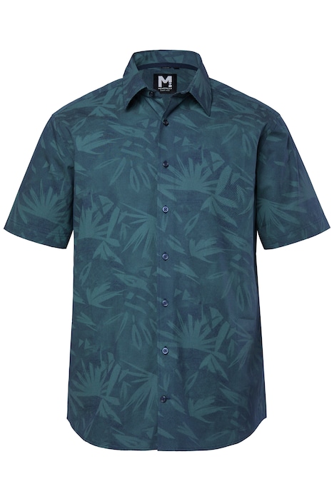 Pánská košile, krátké rukávy, květinový vzor, košilový límec, komfortní střih, až do velikosti 8XL