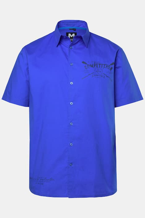 Skjorta, halvlång ärm, motiv fram, kentkrage, comfort fit, upp till 8XL