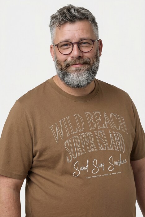 T-Shirt, Print, Halbarm, bis 8 XL