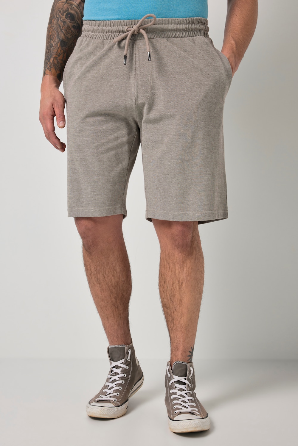 JP1880 Bermuda, TwoTone Piqué, Elastikbund, Relaxed Fit, bis 8 XL