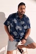 Skjorta, halvlång ärm, blommönster, kentkrage, comfort fit, upp till 8XL