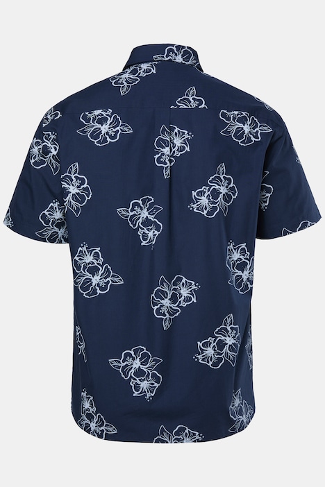 Hemd, Halbarm, florales Muster, Kentkragen, Comfort Fit, bis 8 XL