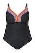 Tankini, nabíraná látka, ozdobný lem, měkké košíčky, nastavitelné ramínka