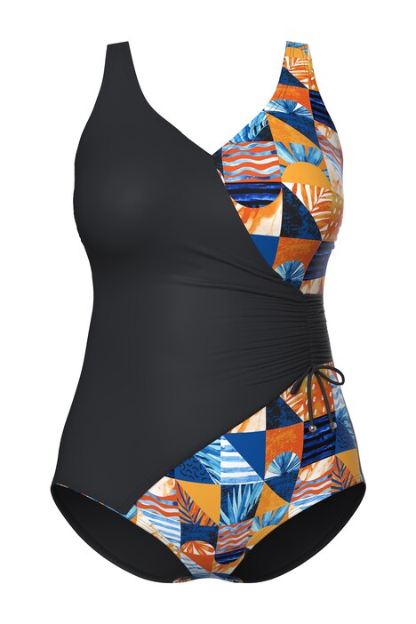 Plavky, károvaný vzor, soft košíčky, zavinovací vzhled, z recyklovaného materiálu