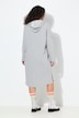 Robe midi en molleton, message format XL, capuche et manches longues