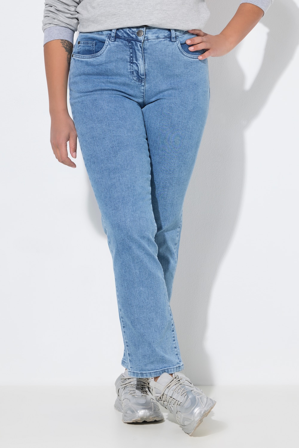 Jeans Paula, Straight Fit, 5-Pocket, Moonwashed