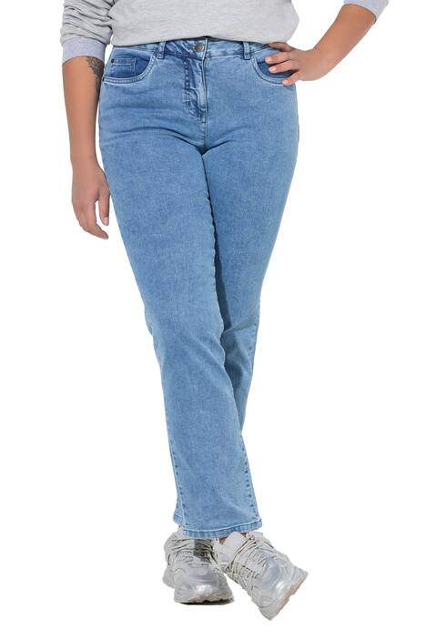 Džíny Paula, rovný střih, 5 kapes, sepraný vzhled