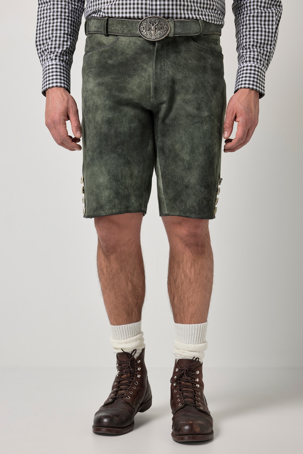 JP1880 Leder-Bermuda, Tracht, Leder, Ziegenveloursleder, bis 72