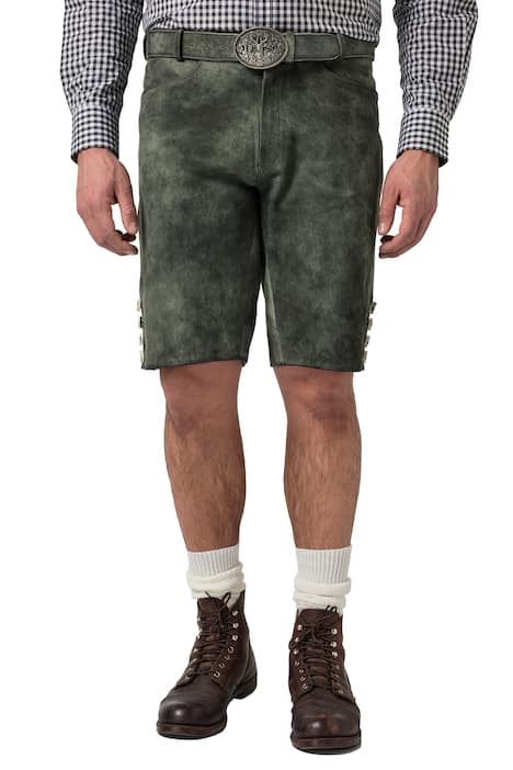 kožené bermudy, kozí semišová kůže, až do velikosti 72