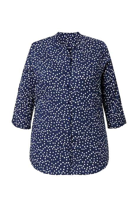 Halenka, mačkaný vzhled, puntíky, stojáček, 3/4 rukáv