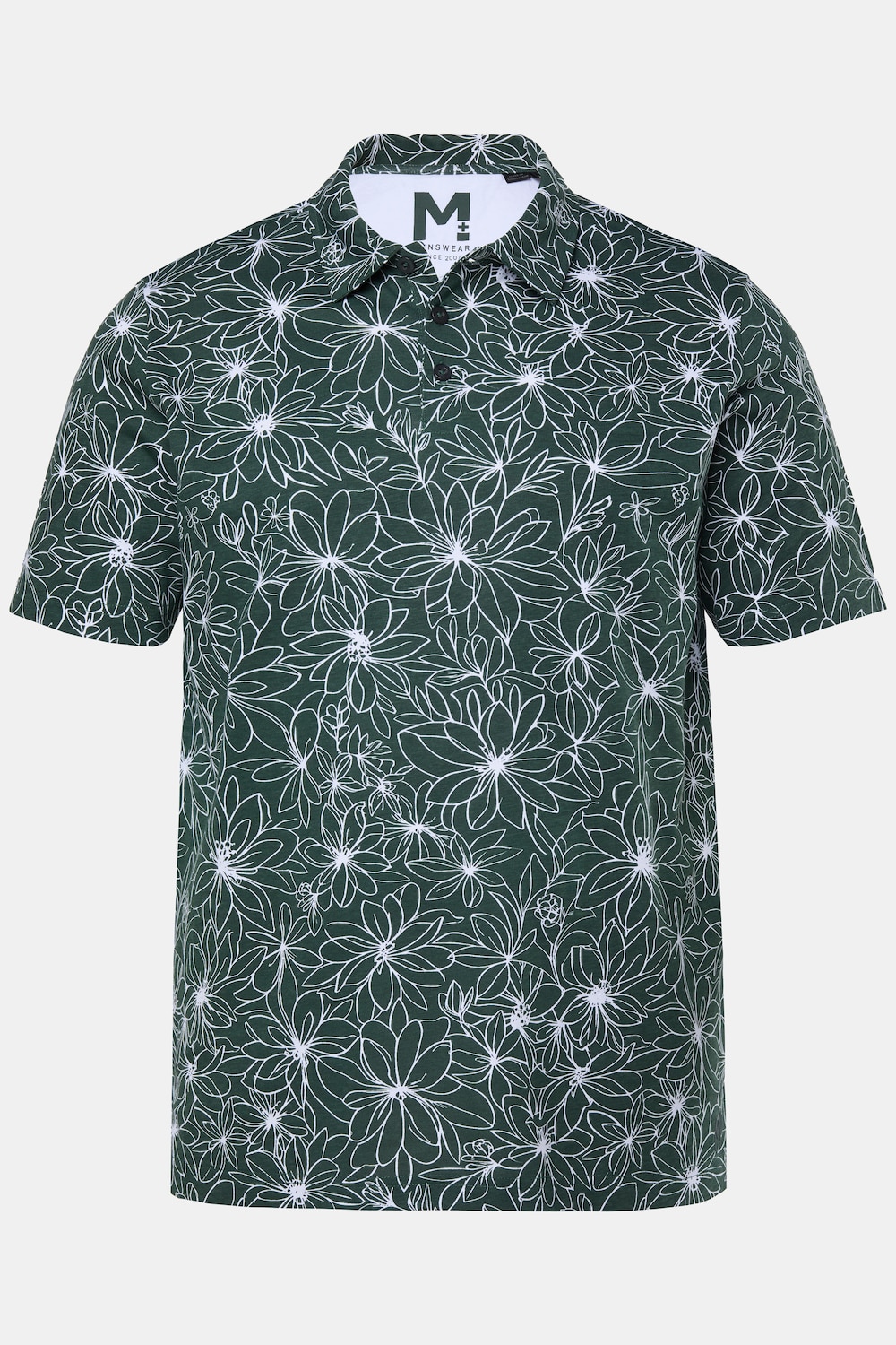 poloskjorte, heldekkende trykk, halve ermer, opptil 8 XL