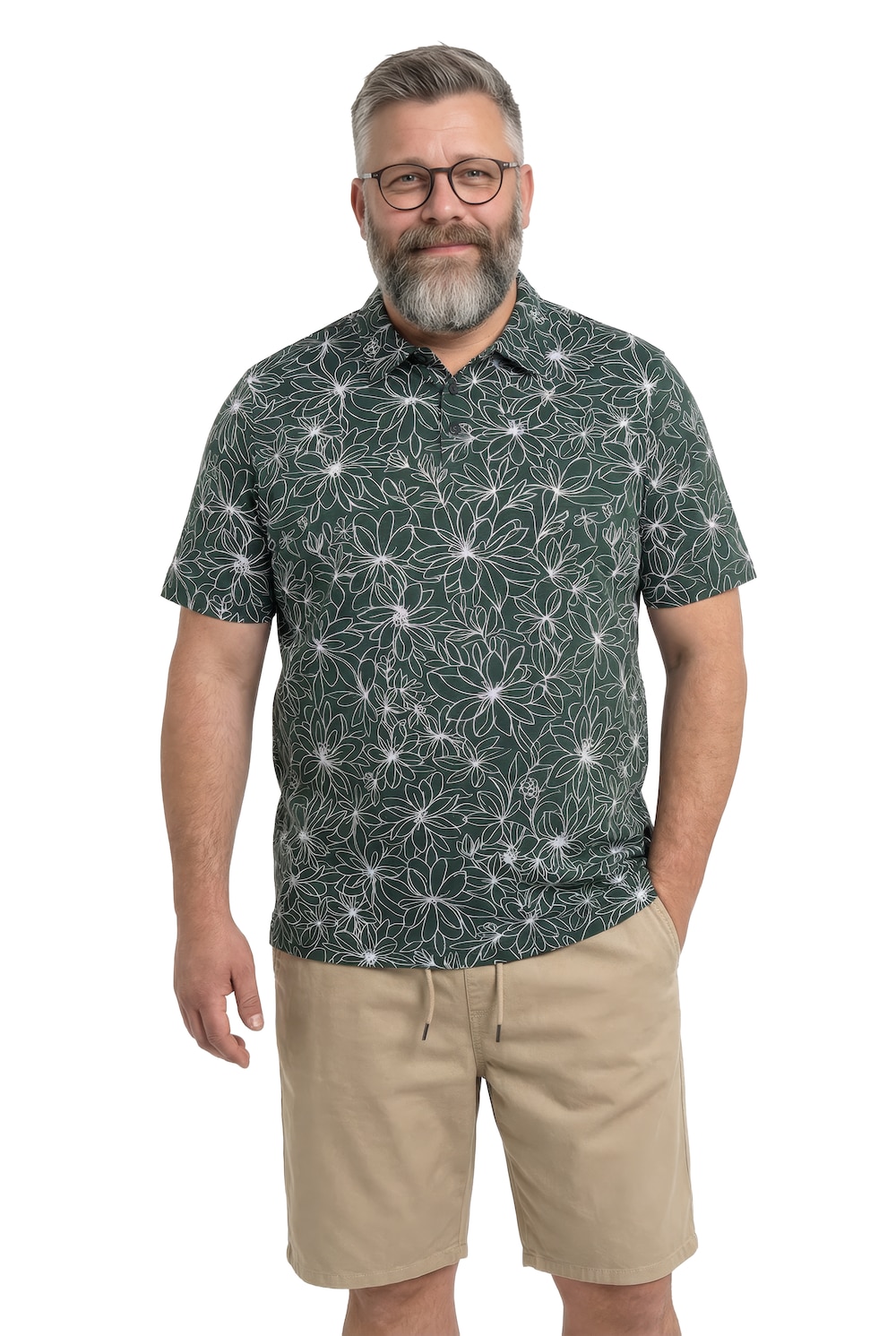 Stora storlekar Pikétröja, Her, grön, storlek: 8XL, Bomull, Men Plus