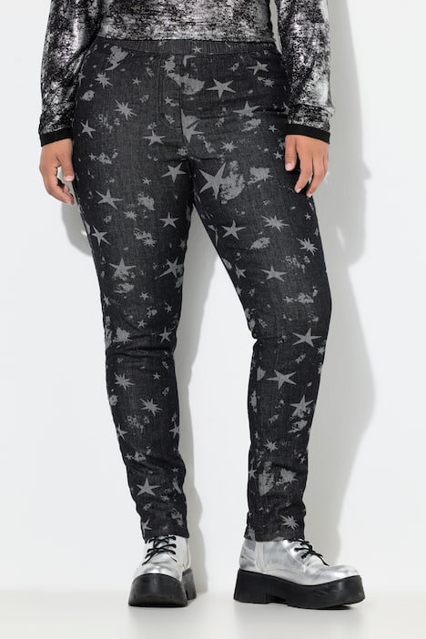 Jegging coupe Slim Fit, aspect jean, étoiles