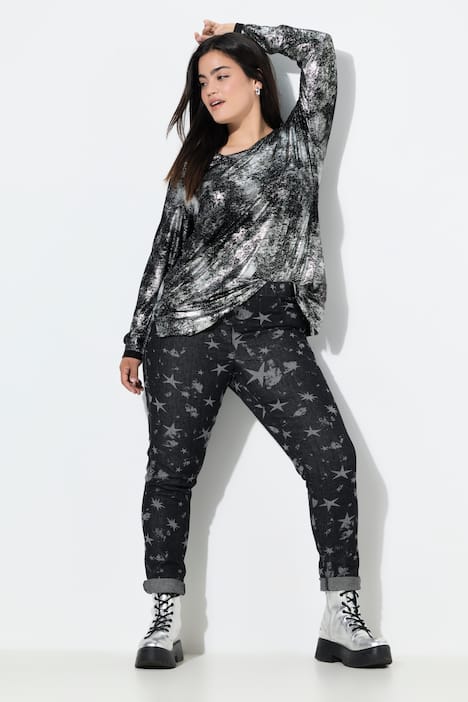 Jegging coupe Slim Fit, aspect jean, étoiles