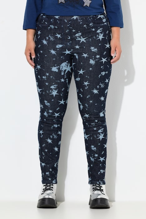 Jegging, slim fit, jeanslook, sterren