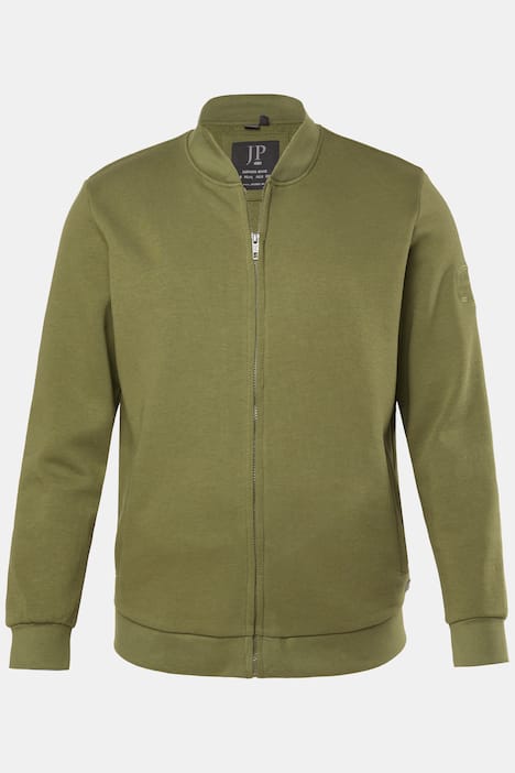 JP1880 sweatvest, blouson, collegekraag, rits, tot 8XL