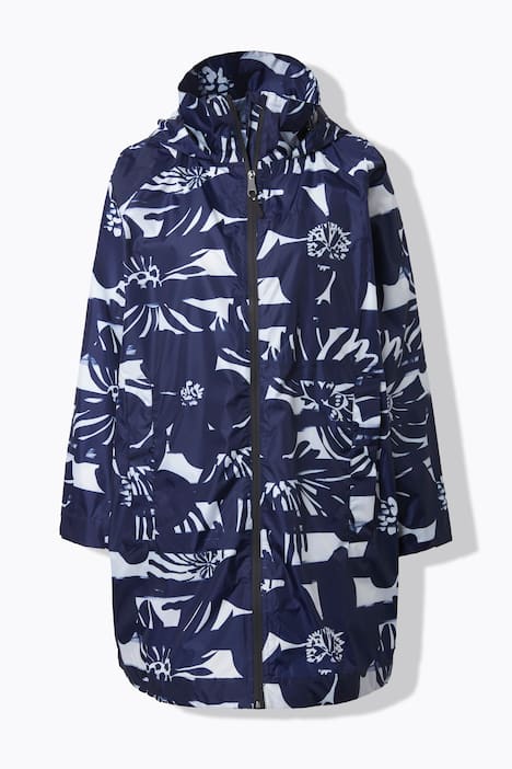 HYPRAR Regenjacke, Streifen, wasserdicht, Kapuze