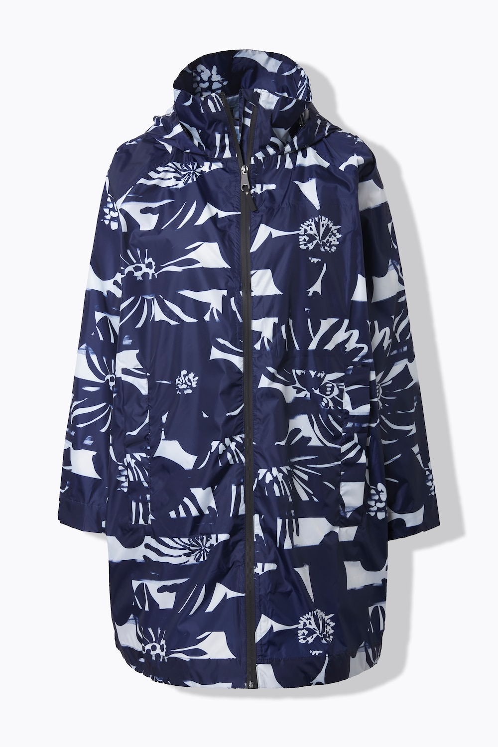 Stora storlekar HYPRAR Regnjacka, Dam, blå, storlek: 1=42-48, Polyester, Ulla Popken