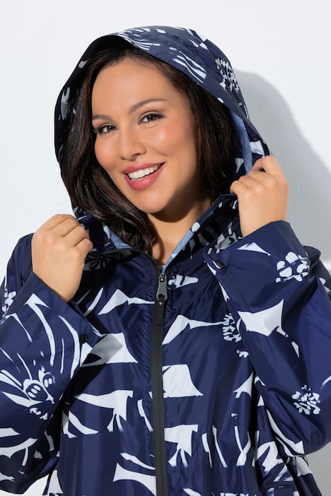 HYPRAR Regenjacke, Streifen, wasserdicht, Kapuze