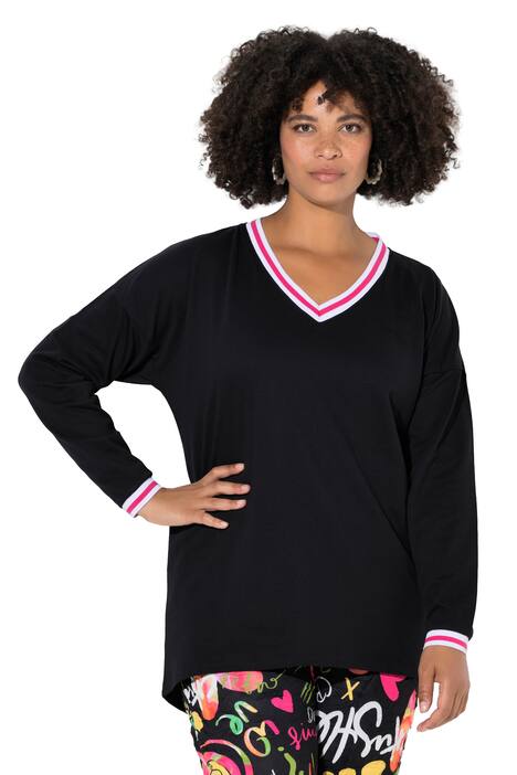 Tričko, oversize, dlouhé nabírané rukávy