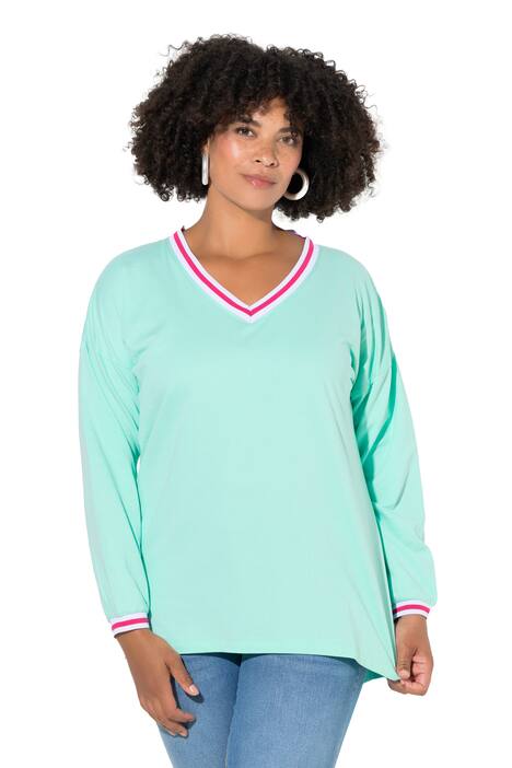 Tričko, oversize, dlouhé nabírané rukávy