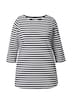 Pruhované tričko, lodičkový výstřih, 3/4 rukáv, bavlna Pima