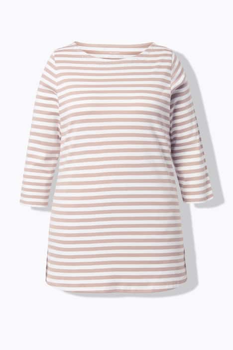 Ringelshirt, Rundhals-Ausschnitt, 3/4-Arm, Pima Cotton