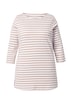 Pruhované tričko, lodičkový výstřih, 3/4 rukáv, bavlna Pima