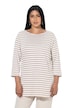Pruhované tričko, lodičkový výstřih, 3/4 rukáv, bavlna Pima