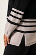 Pullover, Streifen, V-Ausschnitt, Langarm