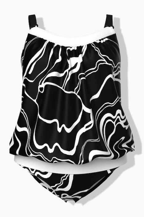 Tankini, Linienmuster, Softcups, Träger verstellbar