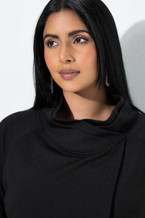 Punto-Sweatshirt, A-Linie, Stehkragen, 3/4-Arm