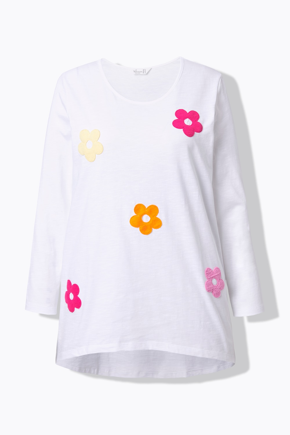 Stora storlekar T-Shirt, Dam, vit, storlek: 48, Bomull, Mia Moda