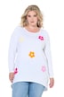 Tričko, A střih, froté květy, dlouhé rukávy