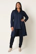 Longbluse, Zierschlitze, A-Linie, Hemdkragen, Langarm