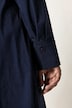 Longbluse, Zierschlitze, A-Linie, Hemdkragen, Langarm